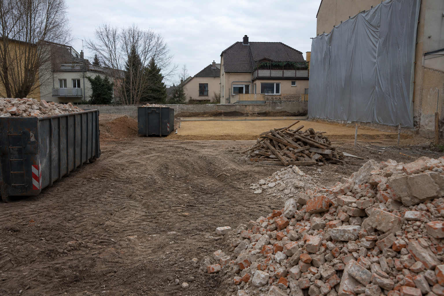 Abriss Doppelhaushälfte Staaken – Baustellenfoto 2